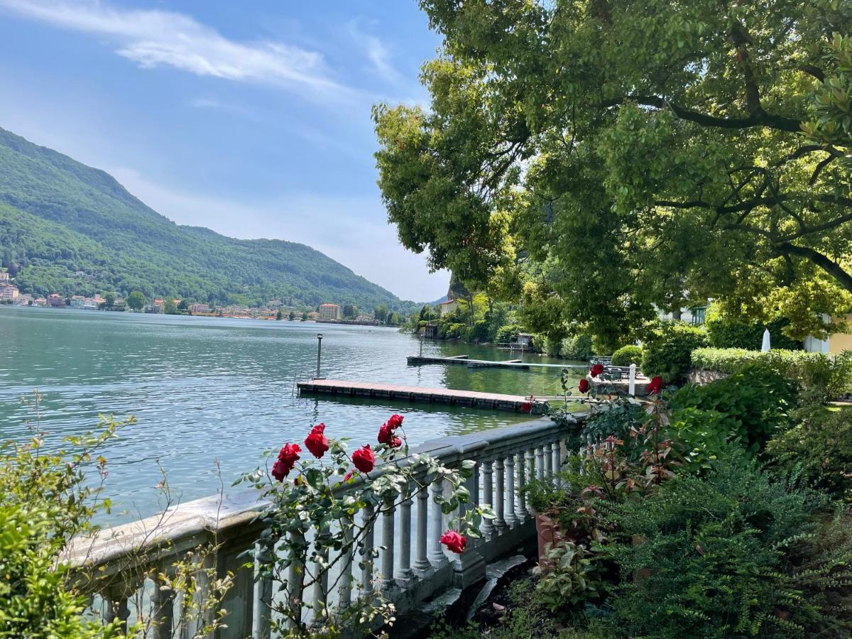 Ville Lago Lugano Porto Ceresio Exterior foto
